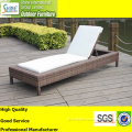 PE Rattan Sun Lounger Chaise Lounge Daybed For Outdoor Furniture, Garden Furniture